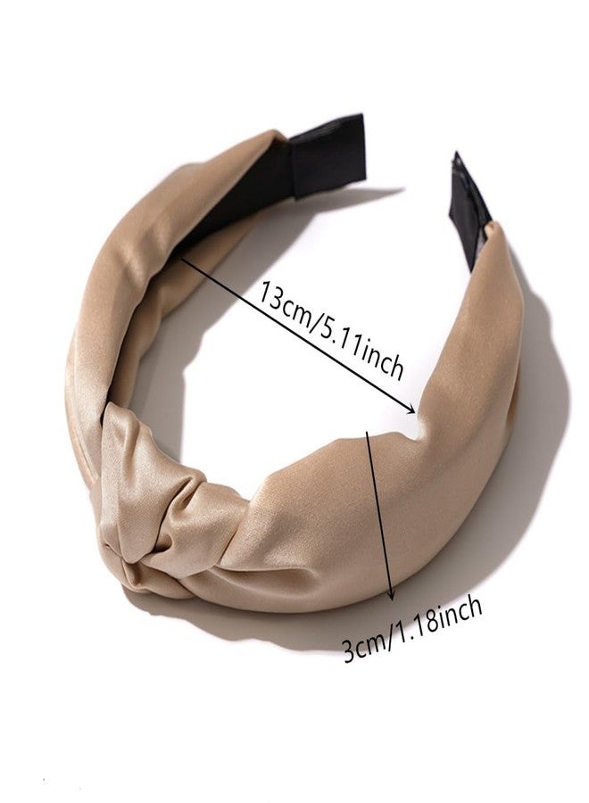 Lvyeer 4 Pack Knotted Satin Headbands for Women - Cute Non-Slip Fashion Hair Accessories - Image 2